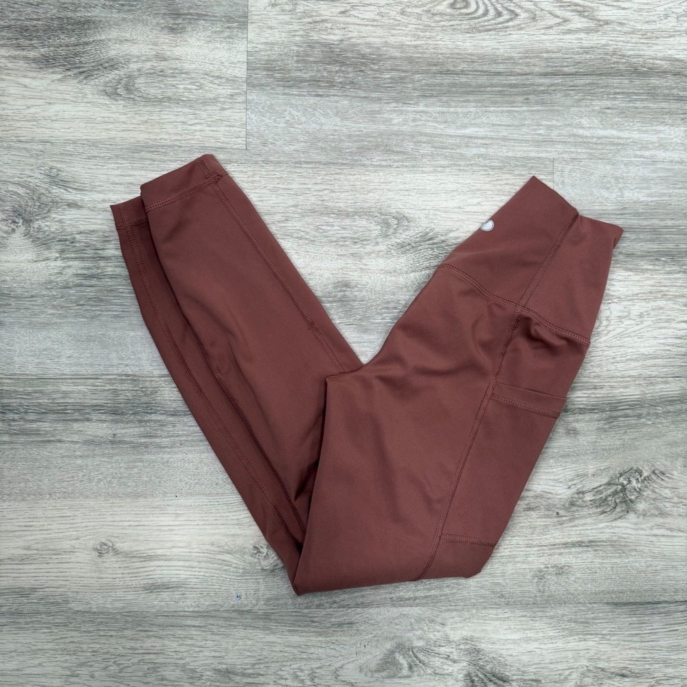 YOGALICIOUS‎ LUX High Waisted Active Leggings Rose Pink Pockets XS